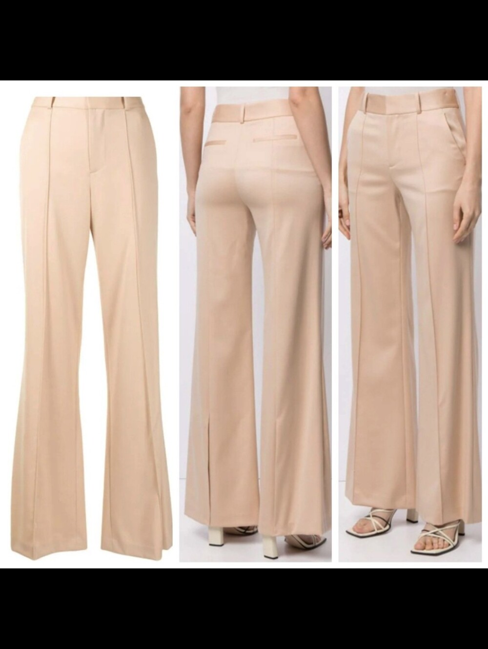 ALICE + OLIVIA PAULA HIGH WAIST PANT WITH BACK SLIT SIZE 12 NWT $330 - Picture 2 of 13